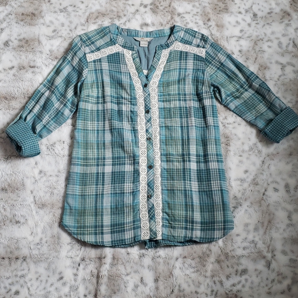 Plaid Crochet Shirt